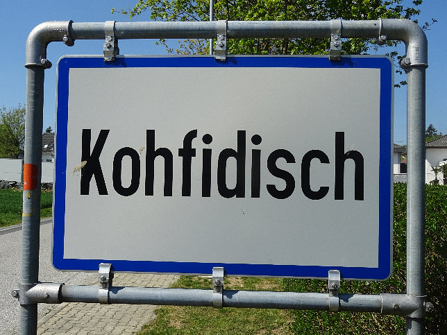 Kohfidisch, Ortstafel