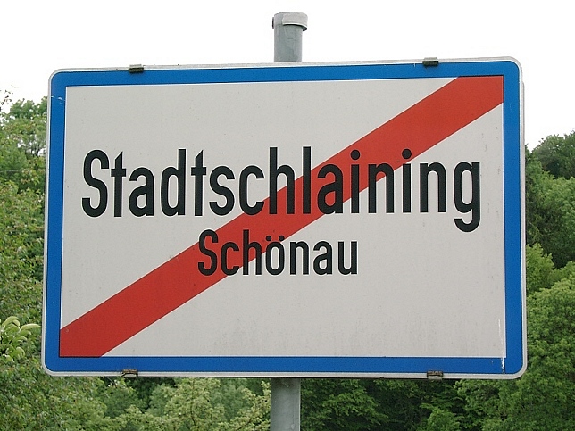 Schnau, Ortstafel