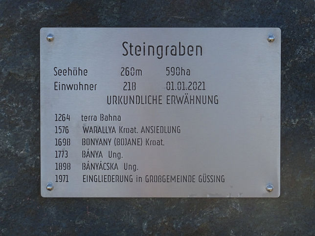 Steingraben, Geschichtsstein