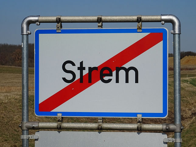 Strem, Ortstafel-Ende