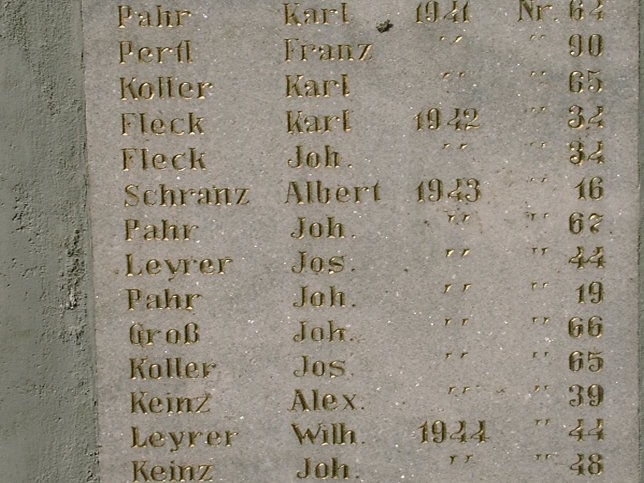 Stuben, Kriegerdenkmal