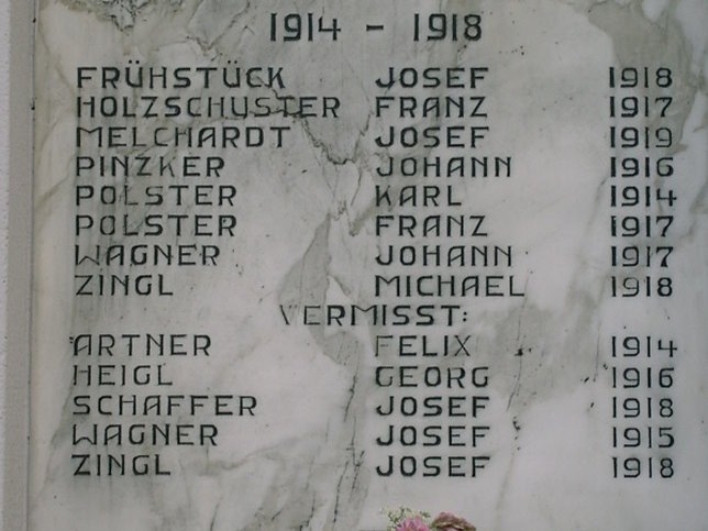 Unterkohlsttten, Kriegerdenkmal