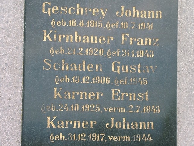 Weinberg im Bgld., Kriegerdenkmal