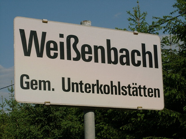 Weienbachl, Ortstafel