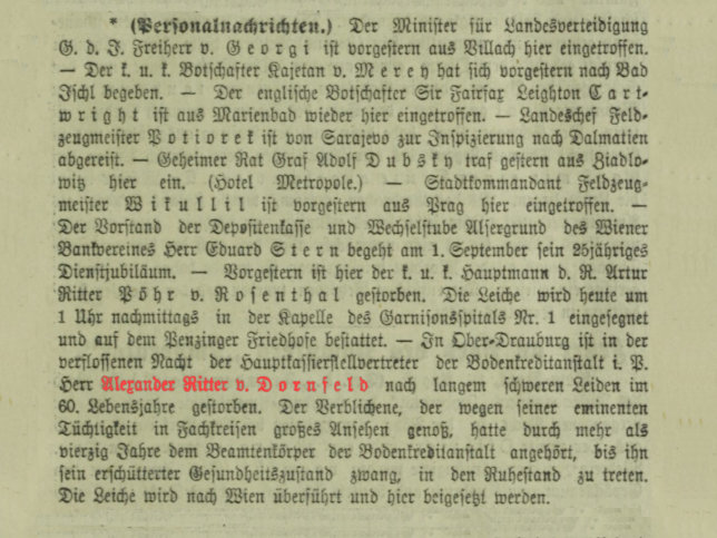 Alexander Ritter von Dornfeld jun.