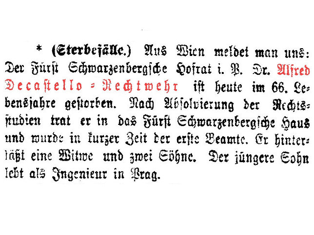 Alfred Decastello Ritter von Rechtwehr