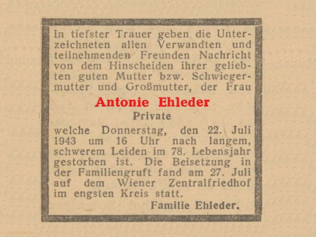 Antonie (Antonia) Ehleder