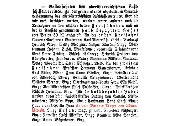 Antonie Baronin Mayer von Lwenschwerdt