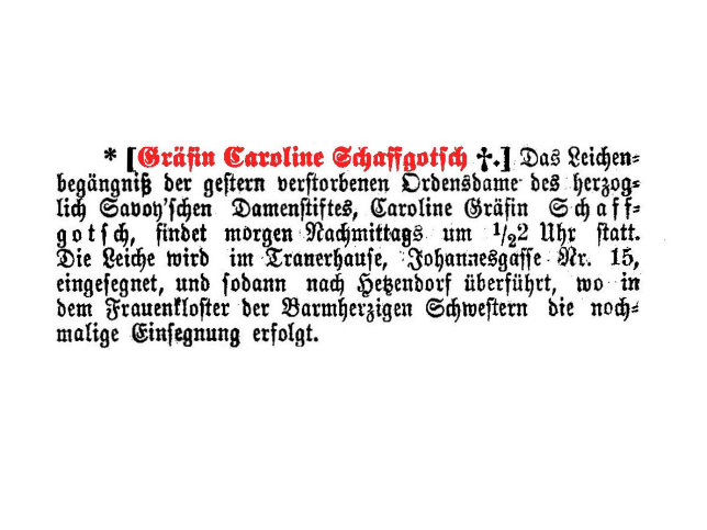Caroline Grfin Schaffgotsch