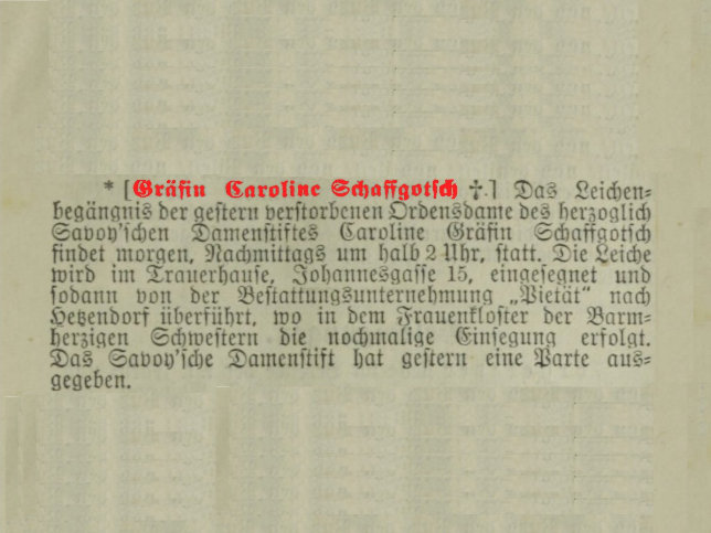 Caroline Grfin Schaffgotsch