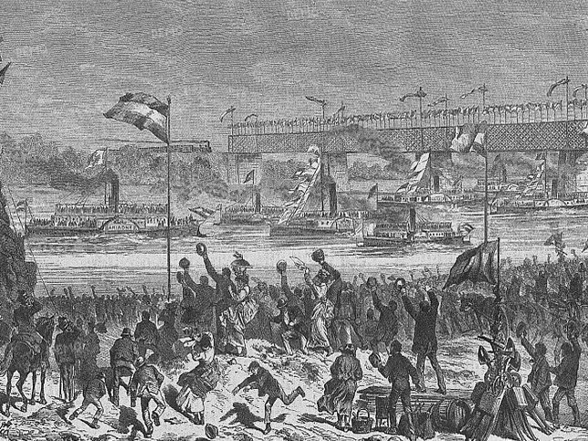 Eröffnung der regulierten Donau 1875