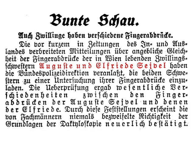 Elfriede und Auguste Sejvel