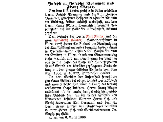 Elisabeth und Karl K�rcher