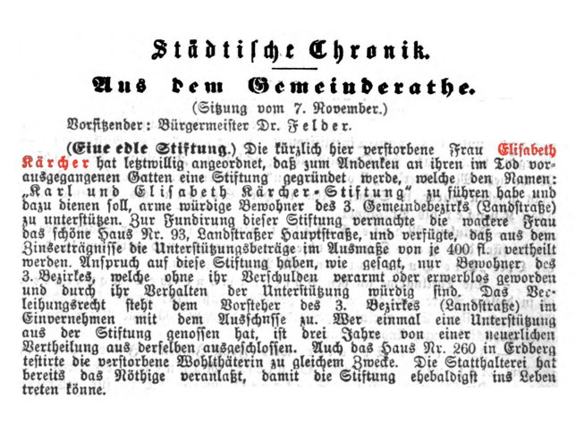 Elisabeth und Karl K�rcher