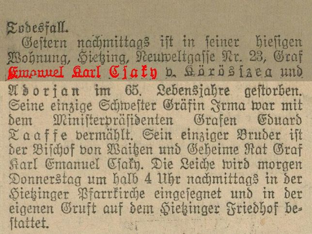 Graf Emnuel Karl Csky