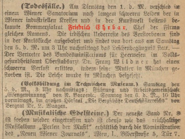 Friedrich Ehrbar junior