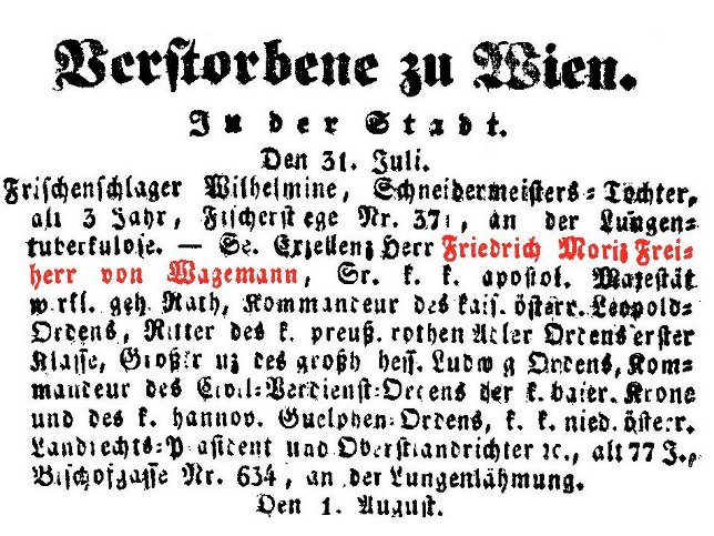 Friedrich Moriz Freiherr von Wagemann