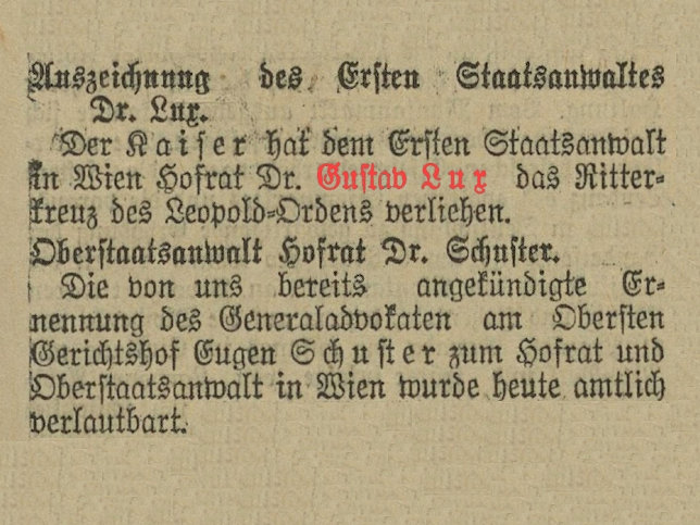 Gustav Lux Edler von Treurecht