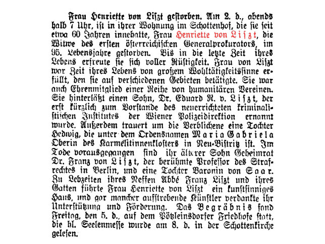 Henriette von Liszt