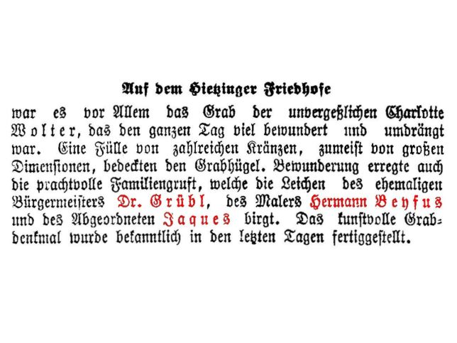 Familiengruft Hermann Beyfus, Dr. Raimund Grbl und Heinrich Jaques