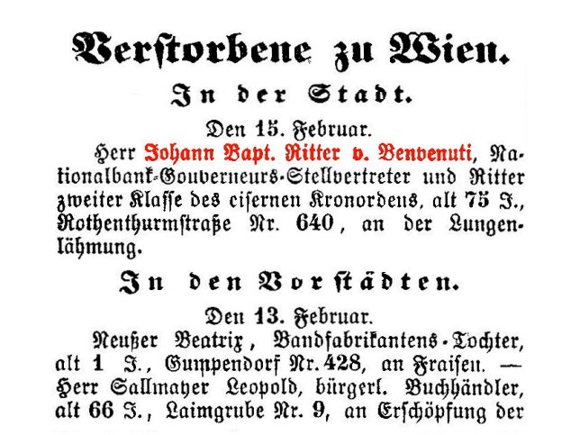 Johann Baptist Dominik Vincenz von Benvenuti