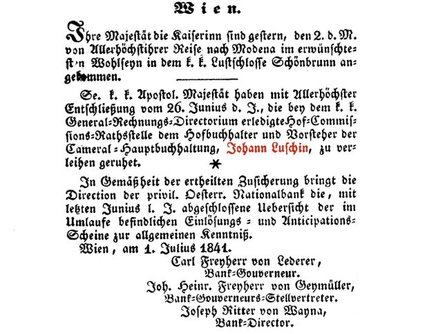 Johann Baptist Ritter von Luschin