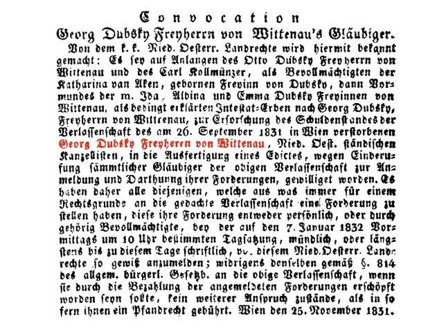 Johann Georg Freiherr Dubsky von Wittenau