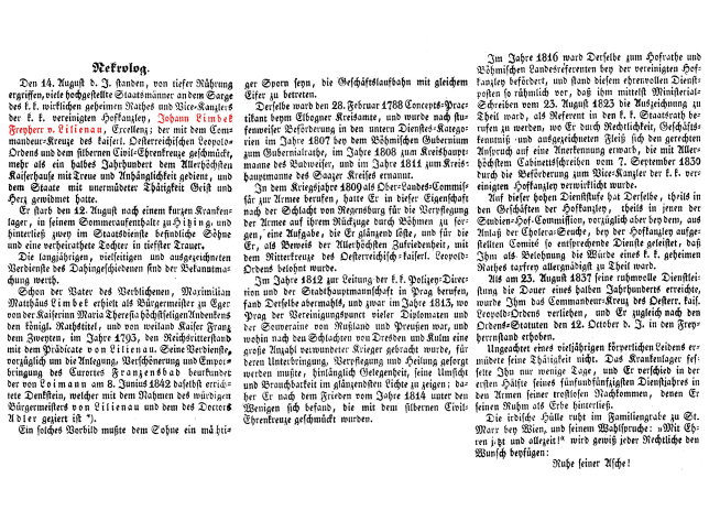 Johann Limbeck, Freiherr von Lilienau