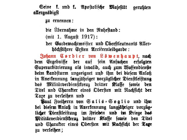 Johann Cordier von L�wenhaupt