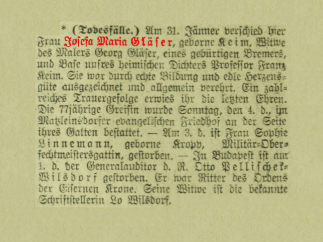 Josefa Maria Glaeser