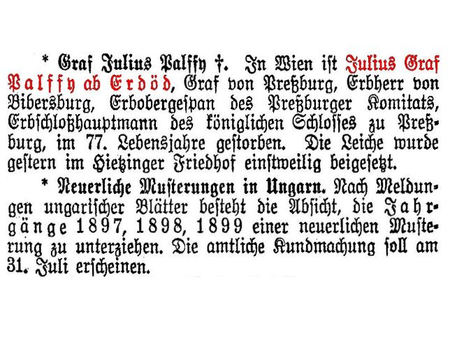 Graf Julius Plffy ab Erdd