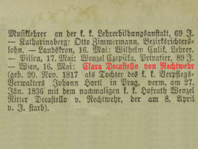Klara Decastello von Rechtwehr