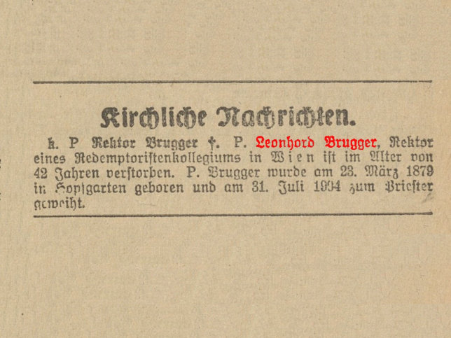 Ruhesttte der Redemptoristen