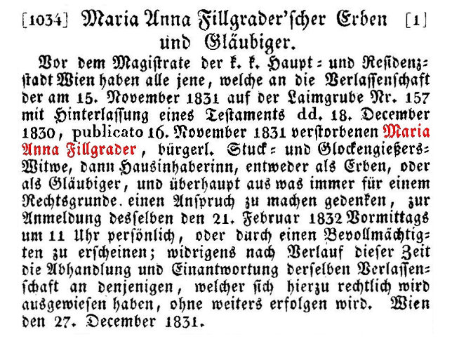Maria Anna Fillgrader