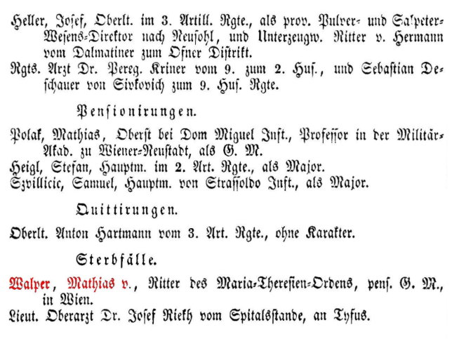 Mathias (Matthias) Ritter von Walper