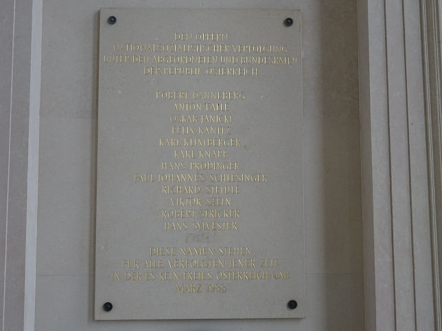Gedenktafel fr NS-Opfer des Parlaments