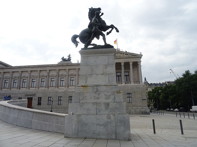 Rossebndiger vor dem Parlament