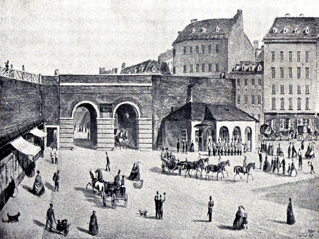 Rotenturmtor von innen, etwa 1840