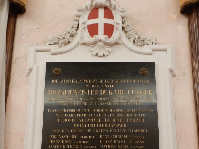 Gedenktafel fr die Grndung der Zentralsparkasse