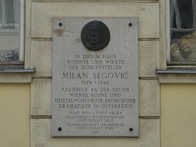 Gedenktafel Milan Begovic