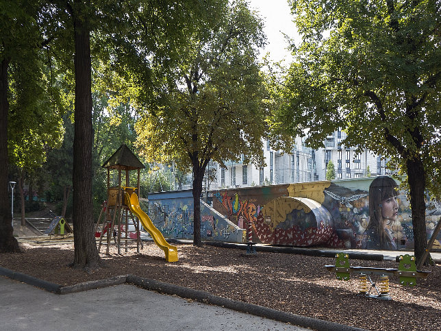 Wandbrunnen im Arne-Carlsson-Park