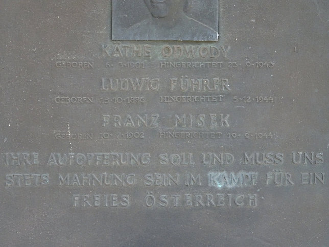 Gedenktafel Vorkmpfer fr ein freies sterreich