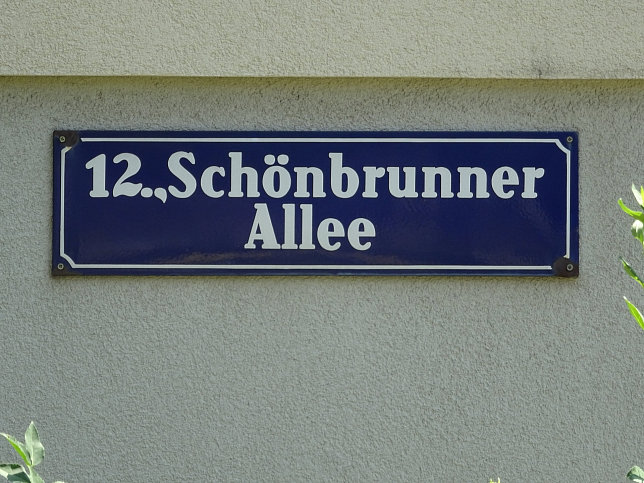 Stra�entafel Sch�nbrunner Allee