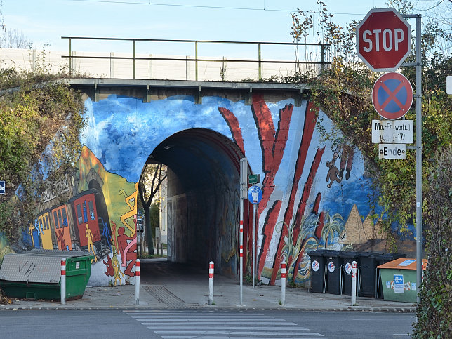 Unterfahrung Kefergasse der Westbahn in Wien-Penzing.