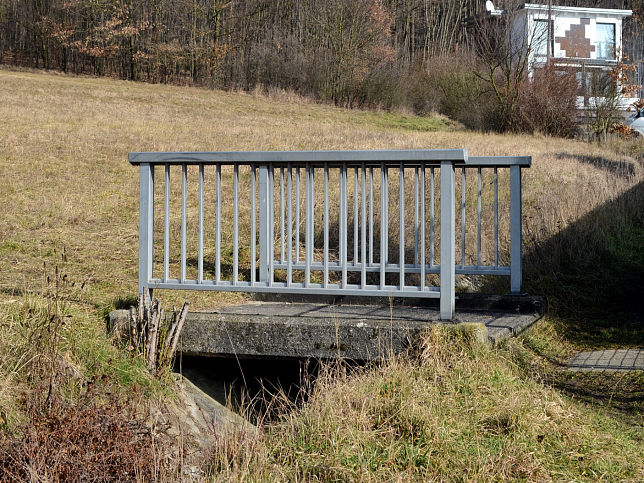 Steg zur Kleingartensiedlung, 150 m oberhalb von B1433 (Cottagebrcke)