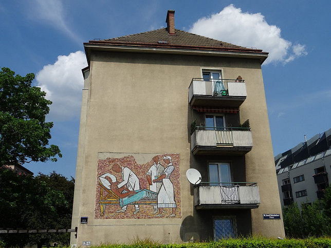 Wandmosaik Krankenpflege