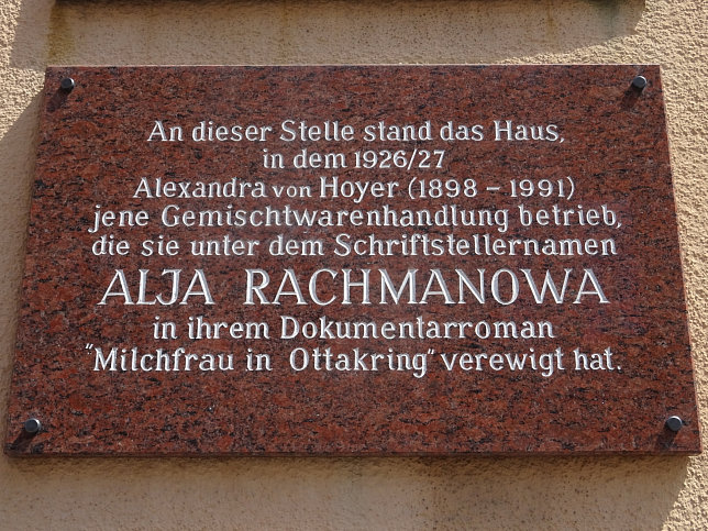Gedenktafel Alja Rachmanowa