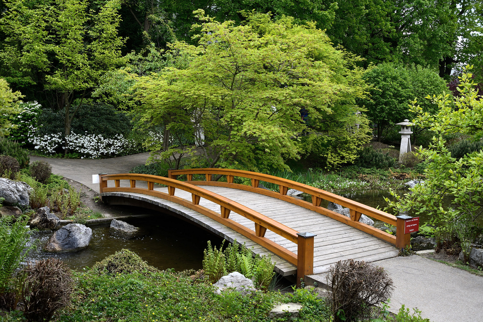Wien Brücken Steg im Japanischen Garten, Pagodensteg