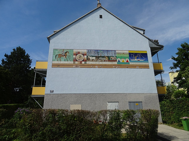 Wandmosaik 'Nussdorfer Geschichte', Amalgergasse 20