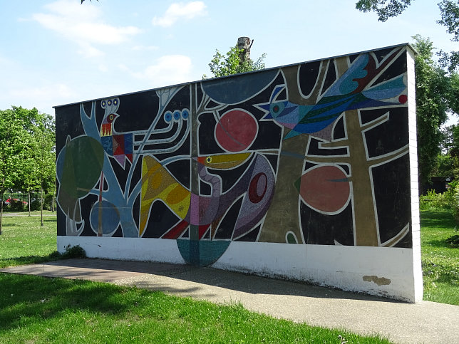 Mosaik mit Fantasievgeln